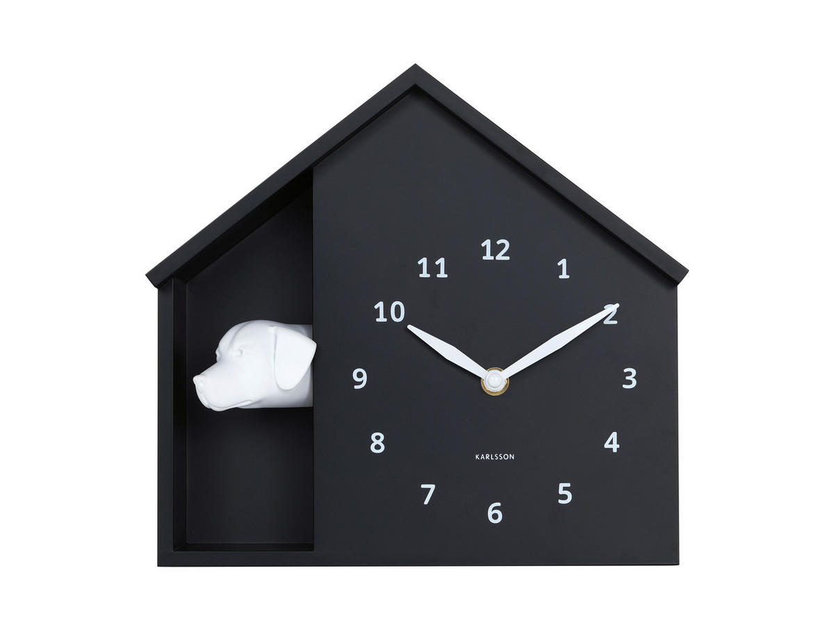 WANDUHR  Schwarz  - Schwarz, Basics, Kunststoff (24.9/27cm) - Karlsson
