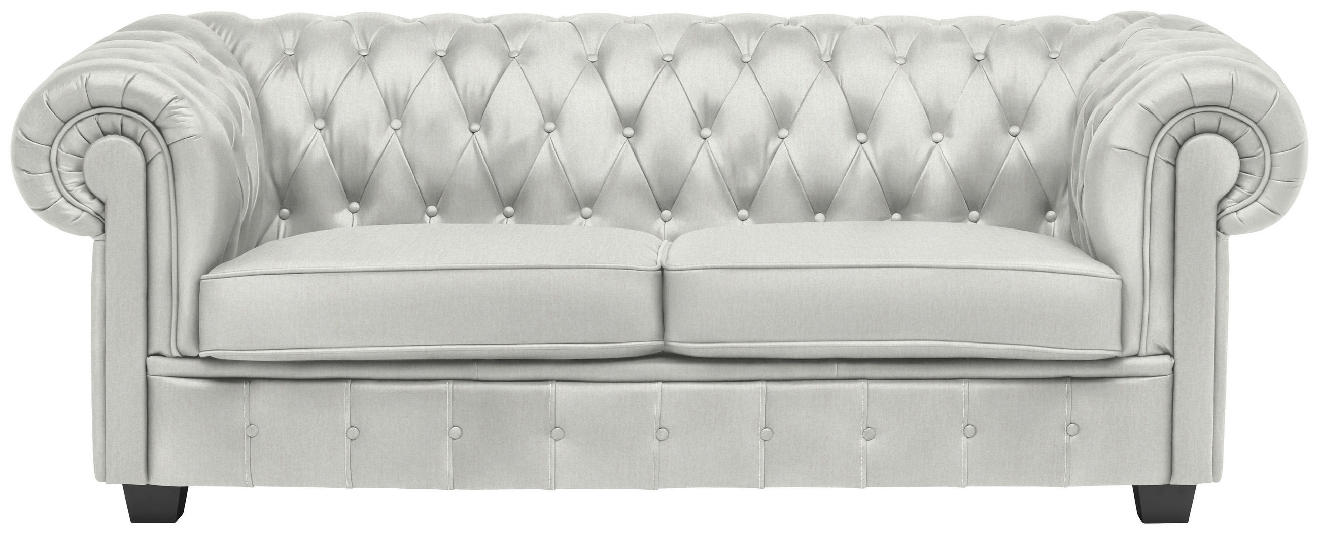 CHESTERFIELD-SOFA in Webstoff Naturfarben  - Wengefarben/Naturfarben, LIFESTYLE, Holz/Textil (206/76,5/96cm) - Landscape