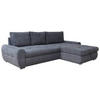 ECKSCHLAFSOFA Velours Grau  - Chromfarben/Weiß, Design, Kunststoff/Textil (277/175cm) - Livetastic