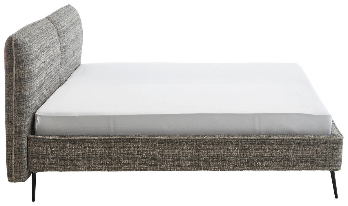 POLSTERBETT 180/200 cm  in Grün  - Schwarz/Grün, Modern, Textil/Metall (180/200cm) - Livetastic