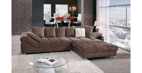 ECKSOFA Taupe Webstoff  - Taupe, Design, Textil/Metall (332/227cm) - Carryhome