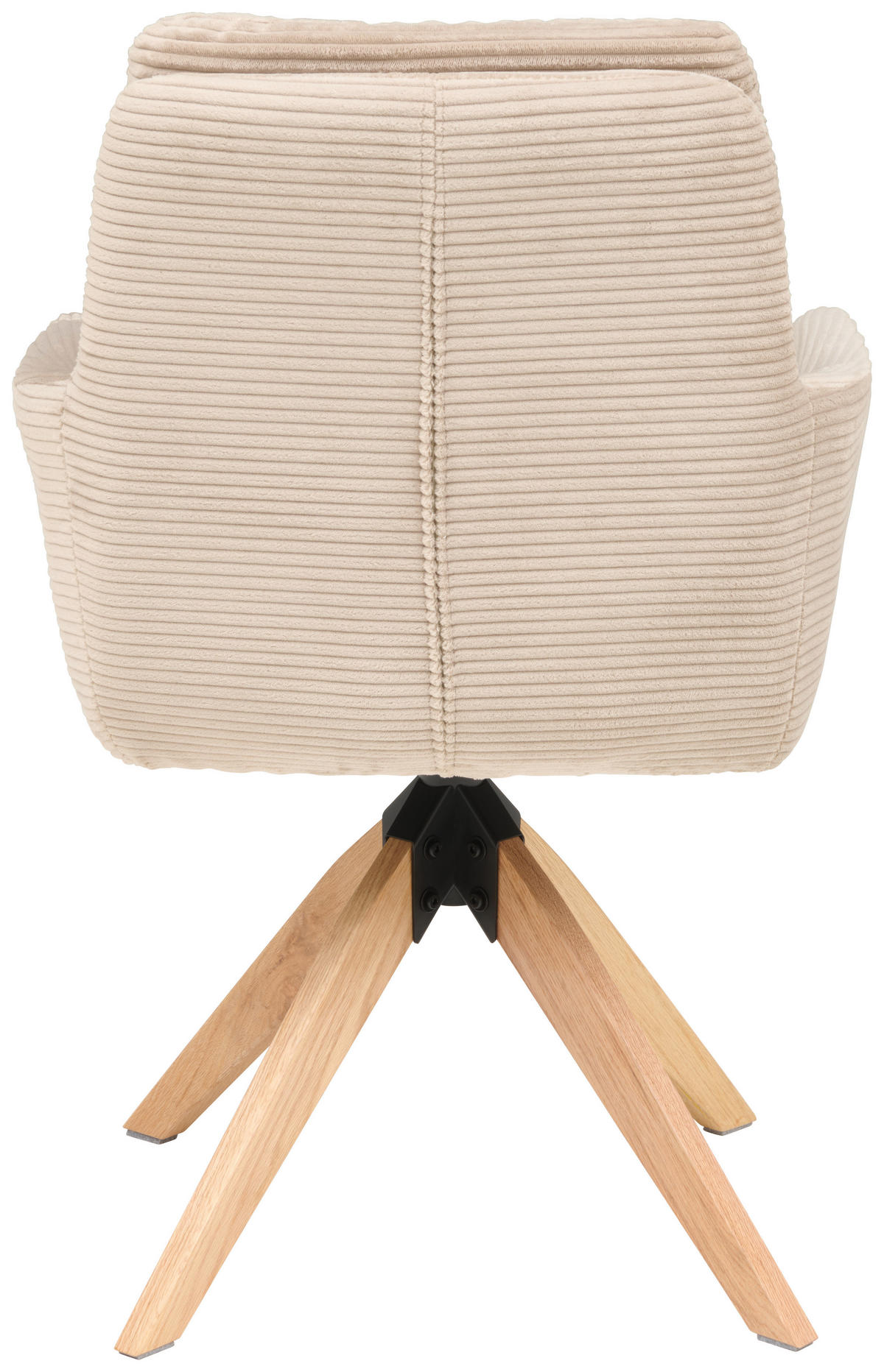 ARMLEHNSTUHL  in Eisen Cord  - Taupe/Naturfarben, KONVENTIONELL, Holz/Textil (60/93/65,5cm) - Livetastic