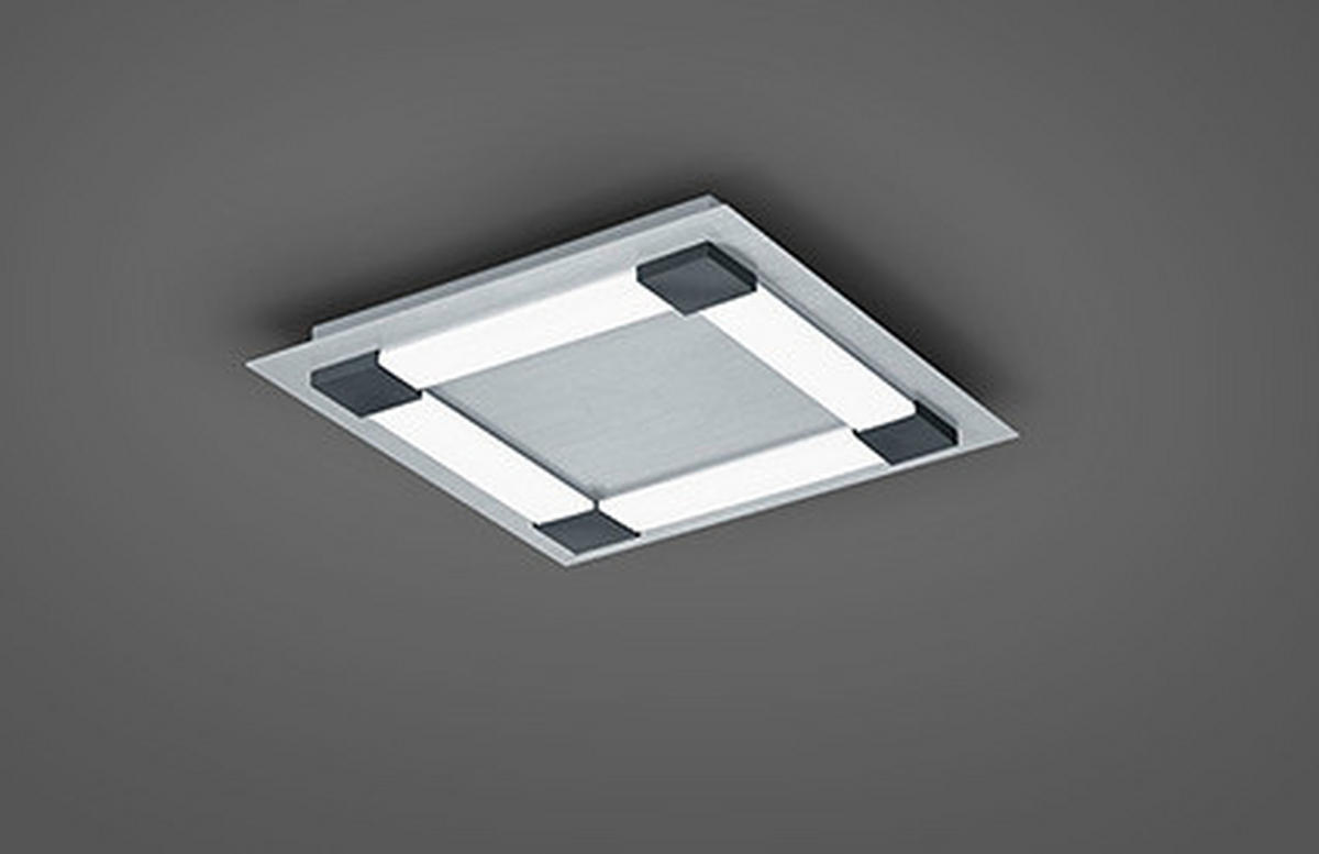 LED-DECKENLEUCHTE PLAIN 48/48/6 cm  - Anthrazit, Design, Metall (48/48/6cm) - BOPP