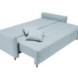 SCHLAFSOFA in Webstoff Hellblau  - Eichefarben/Hellblau, Design, Holz/Textil (227/98/113cm) - Carryhome