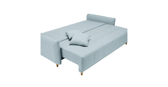 SCHLAFSOFA in Webstoff Hellblau  - Eichefarben/Hellblau, Design, Holz/Textil (227/98/113cm) - Carryhome