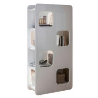 RAUMTEILER - Weiß Hochglanz, Design, Holzwerkstoff (81/168/36cm) - Livetastic