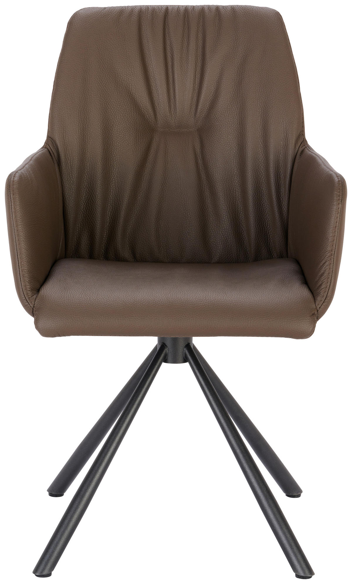 ARMLEHNSTUHL  in Mikrofaser  - Dunkelbraun/Anthrazit, Design, Textil/Metall (55/89/59cm) - Bert Plantagie