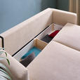SCHLAFSOFA mit Stoffauswahl, Schlafen auf Sitzhöhe, Rücken echt Cord Beige - Beige/Schwarz, Design, Kunststoff/Textil (250/92/105cm) - Carryhome