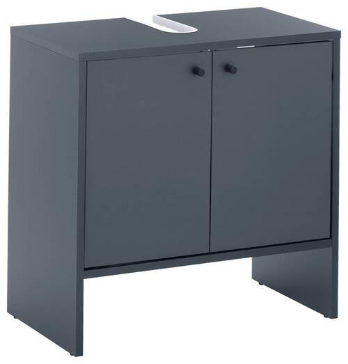 WASCHBECKENUNTERSCHRANK 60/60/35 cm  - Schwarz/Dunkelblau, MODERN, Holzwerkstoff/Kunststoff (60/60/35cm) - MID.YOU