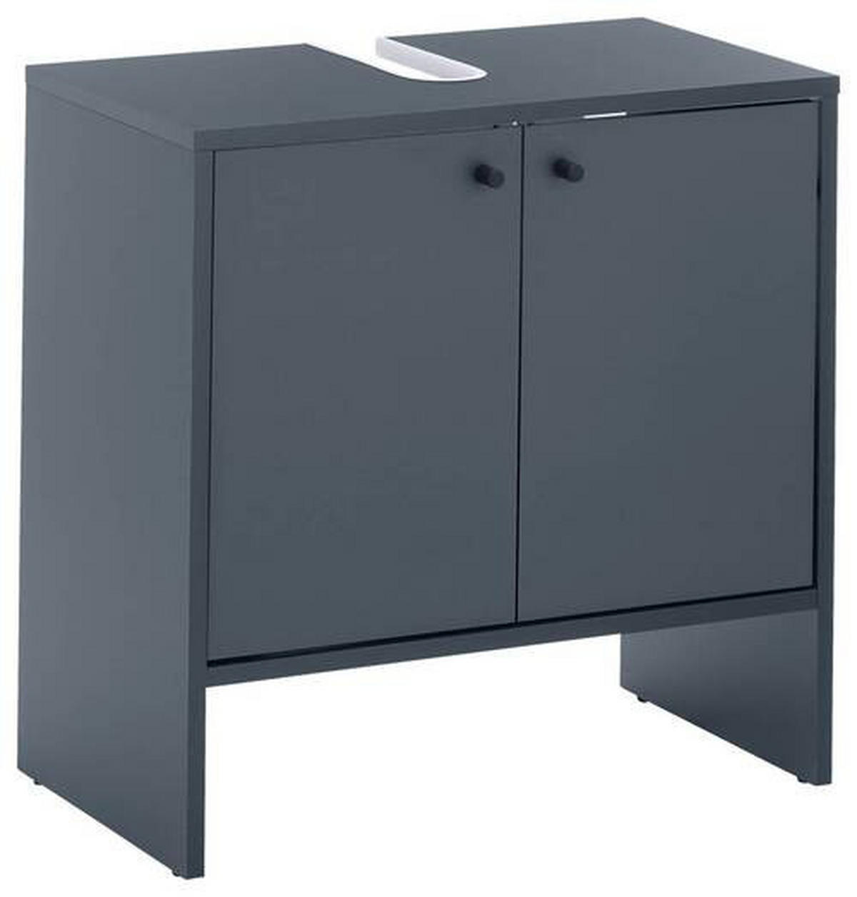 WASCHBECKENUNTERSCHRANK 60/60/35 cm  - Schwarz/Dunkelblau, MODERN, Holzwerkstoff/Kunststoff (60/60/35cm) - MID.YOU