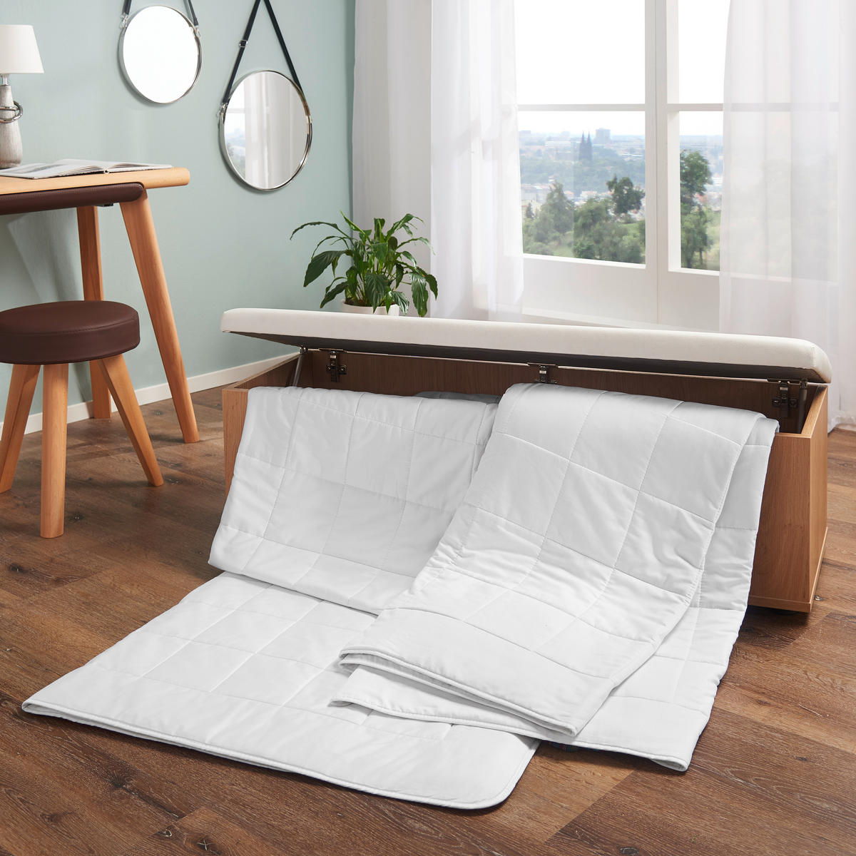 LETNÁ PRIKRÝVKA, 140/220 cm, hodváb - biela, Basics, textil (140/220cm) - Billerbeck