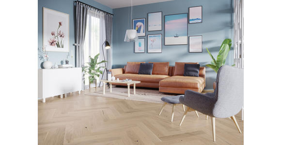 FISCHGRÄT Eiche Trivor  per  m² - Eichefarben, Design, Holz (72,5/13/1,4cm) - Ambiente