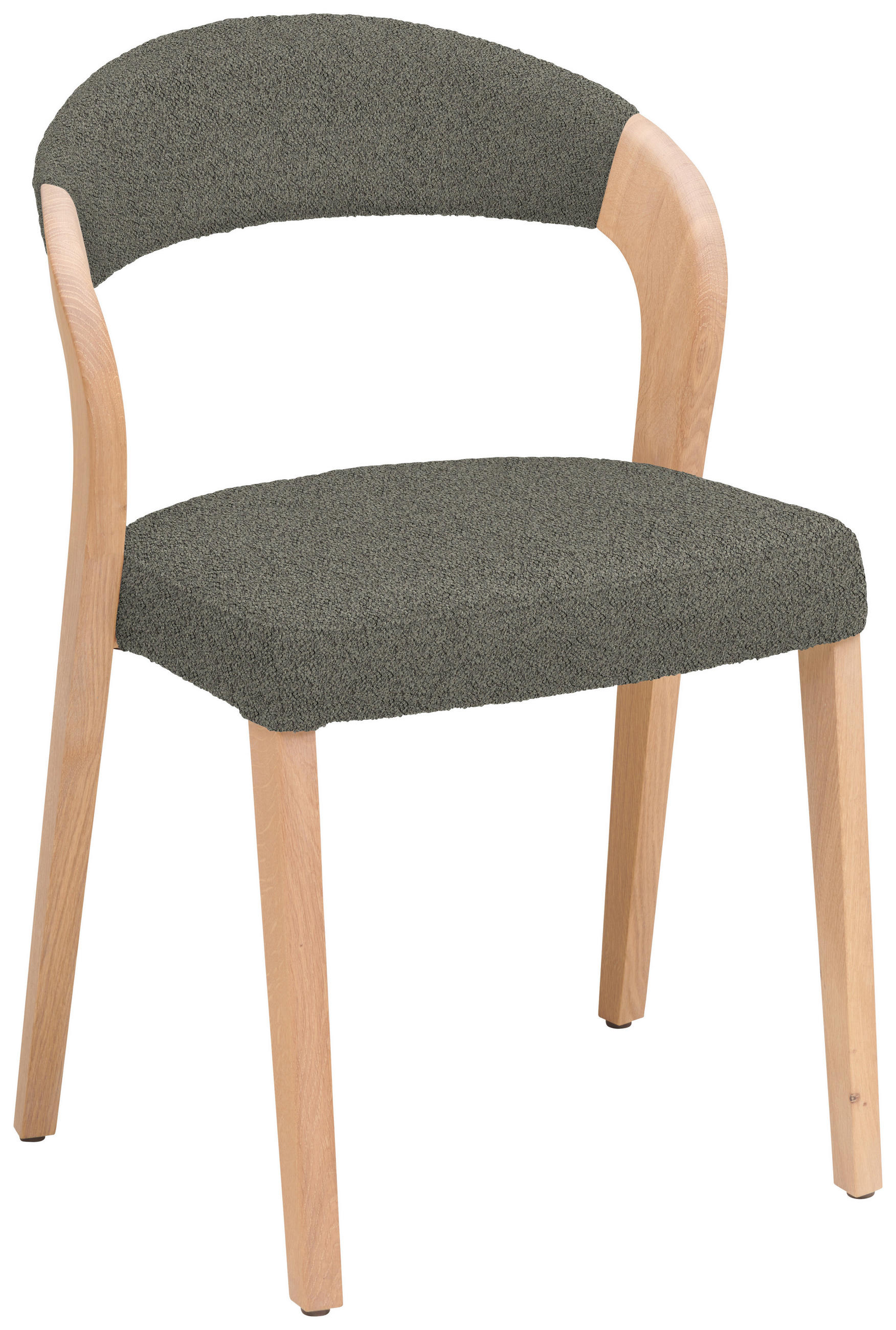 STUHL in Holz, Textil Wildeiche, Graubraun  - Wildeiche/Graubraun, Natur, Holz/Textil (55/79,5/55cm) - Voglauer