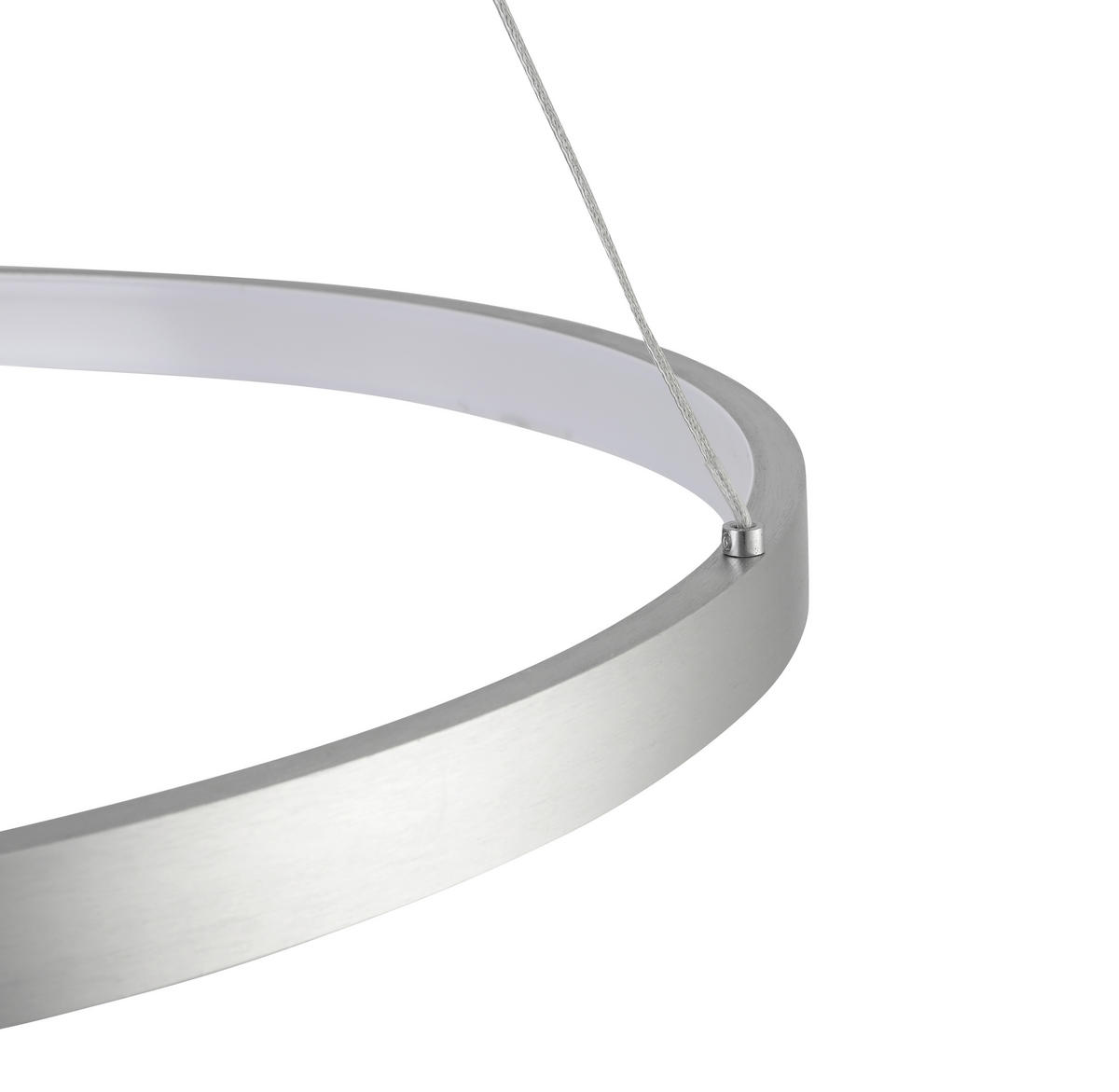 LED-HÄNGELEUCHTE 60/120 cm  - Alufarben, Design, Kunststoff/Metall (60/120cm) - Novel
