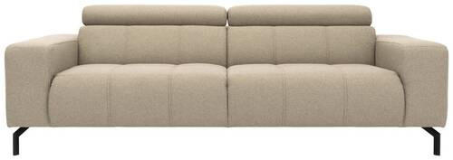 3-SITZER-SOFA Webstoff Schlammfarben  - Schlammfarben/Schwarz, Design, Textil/Metall (238/79/104cm) - MID.YOU