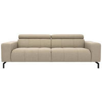 3-SITZER-SOFA in Webstoff Schlammfarben  - Schlammfarben/Schwarz, Design, Textil/Metall (238/79/104cm) - MID.YOU