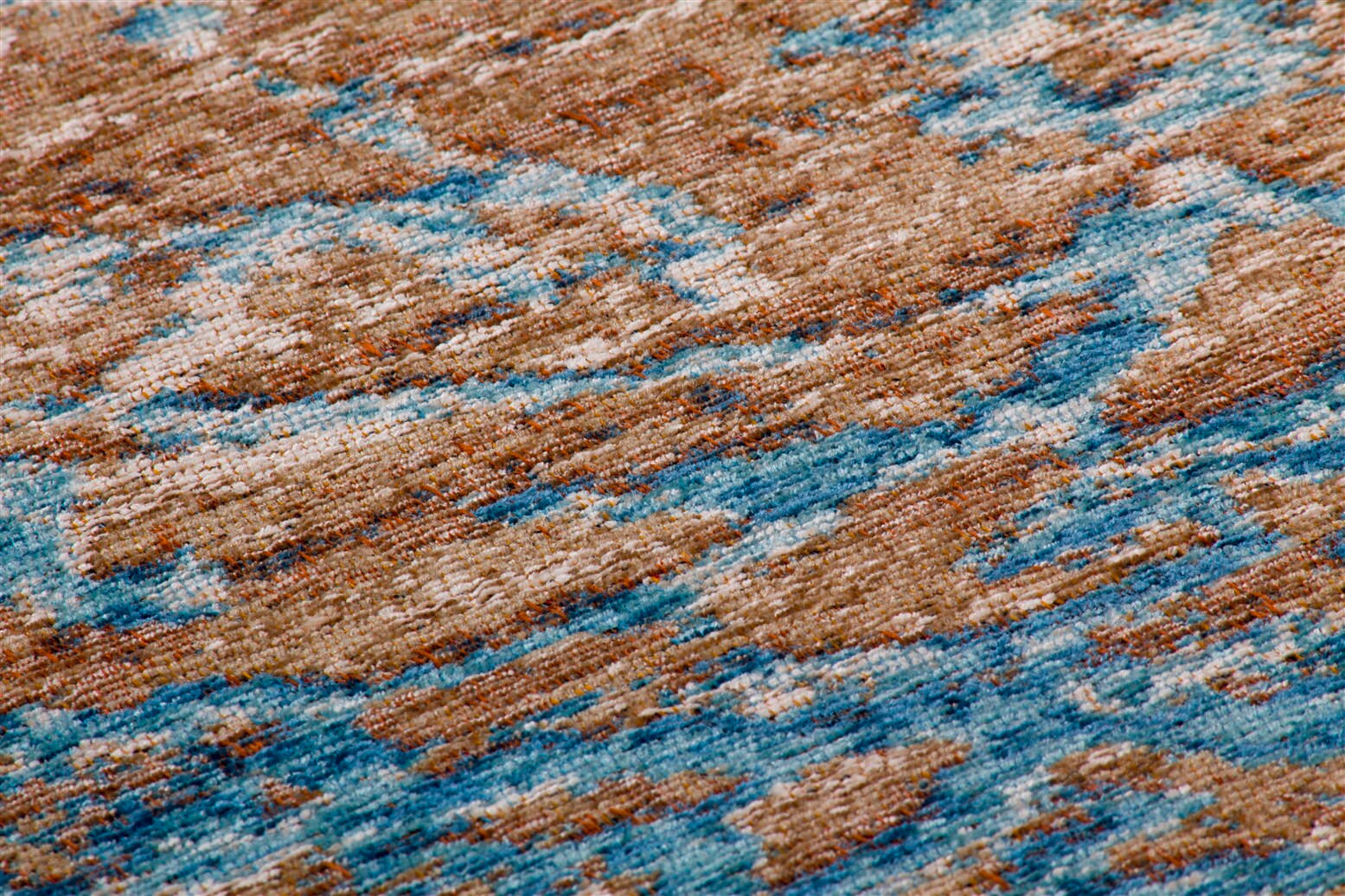 Thumbnail - Kayoom Flachwebeteppich Blaze 625 Blau / Beige, Blau, Beige, Textil, Abstraktes, rechteckig, 155x230 cm, pflegeleicht, T...