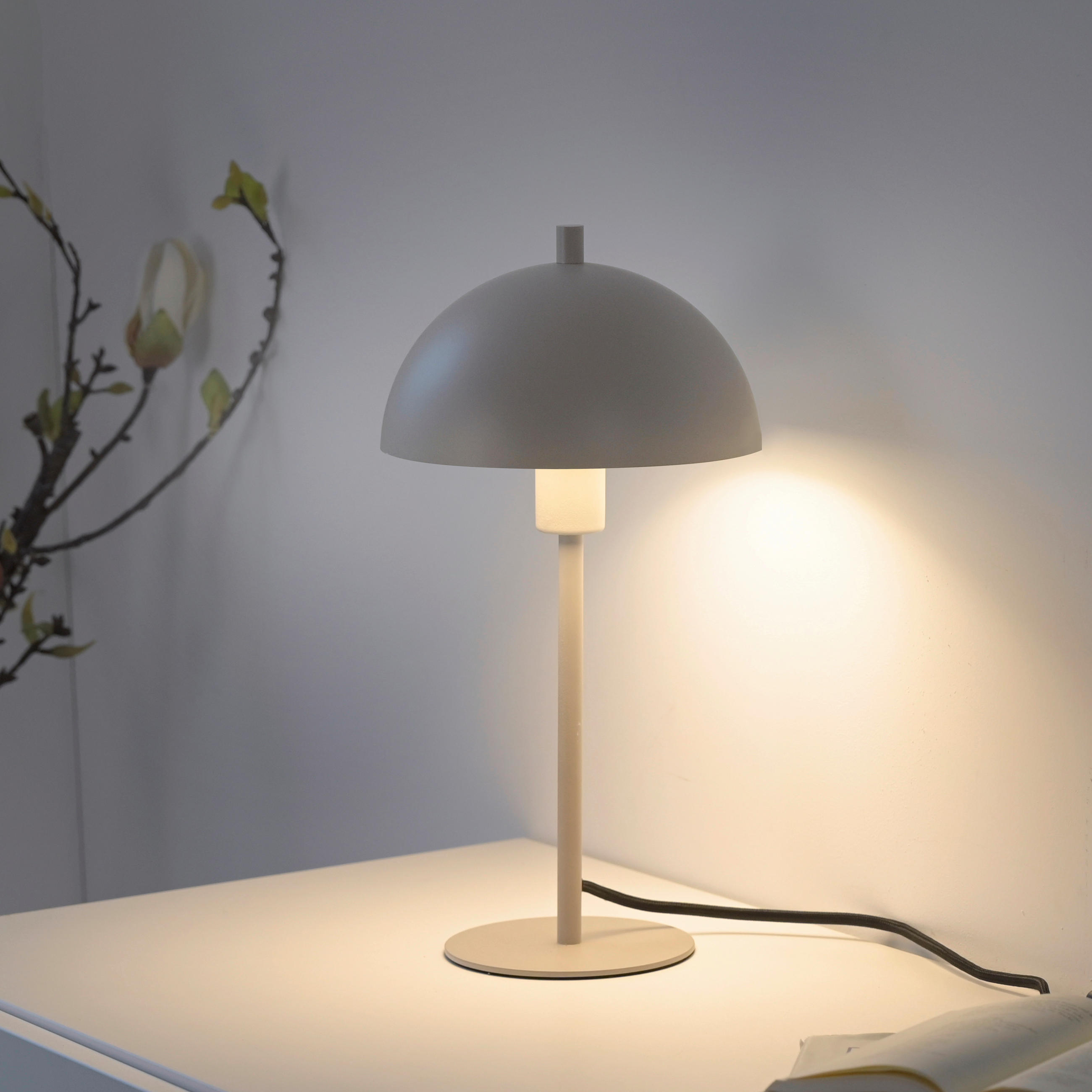 LED-TISCHLEUCHTE 18/18/33,5 cm   - Sandfarben/Schwarz, Design, Glas/Kunststoff (18/18/33,5cm) - Schöner Wohnen
