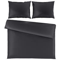 POSTELJNINA SAORI 200/240 cm saten antracit  - antracit, Basics, tekstil (200/240cm) - Novel