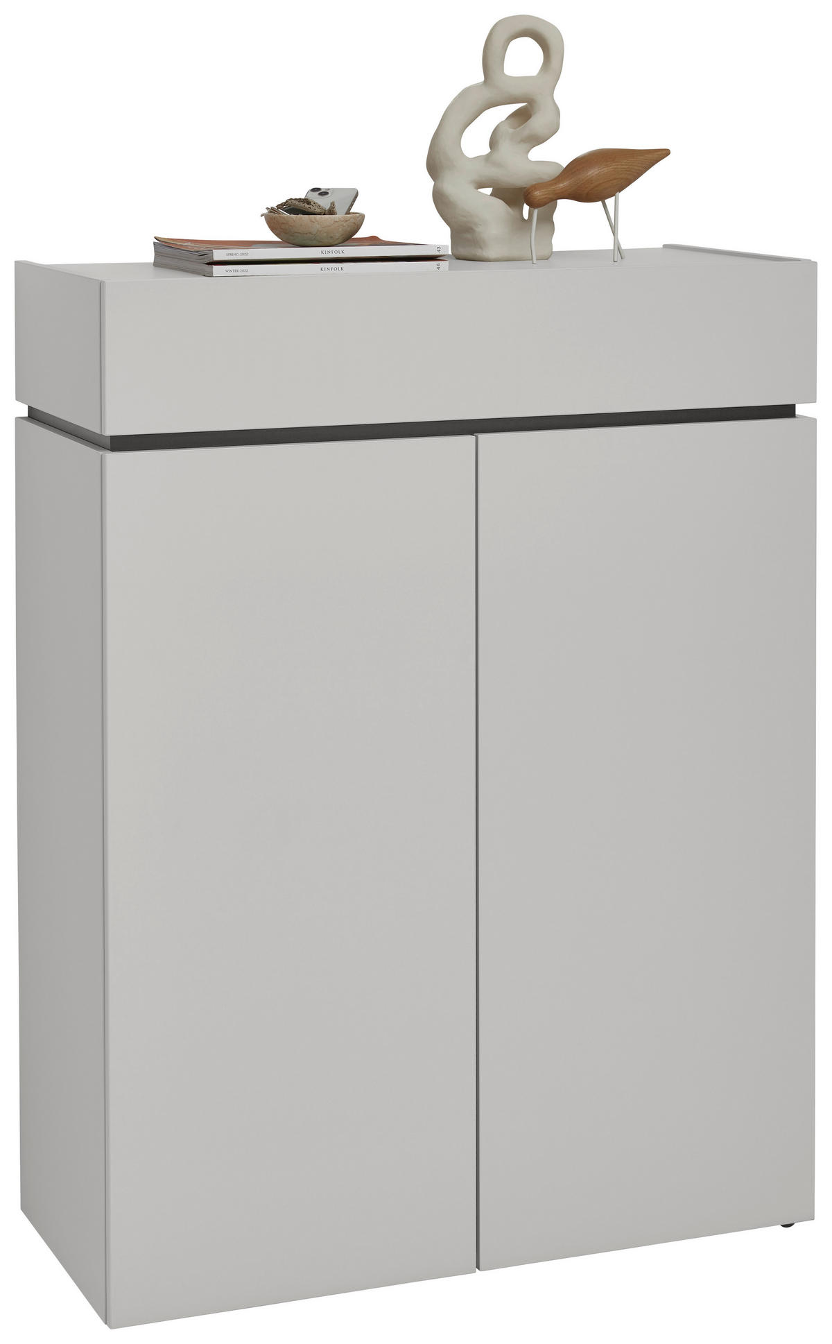 SCHUHSCHRANK 90/121/40 cm  - Kaschmir/Schwarz, Design, Holzwerkstoff/Kunststoff (90/121/40cm) - Voleo