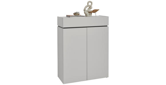 SCHUHSCHRANK  in 90/121/40 cm  - Kaschmir/Schwarz, Design, Holzwerkstoff/Kunststoff (90/121/40cm) - Voleo