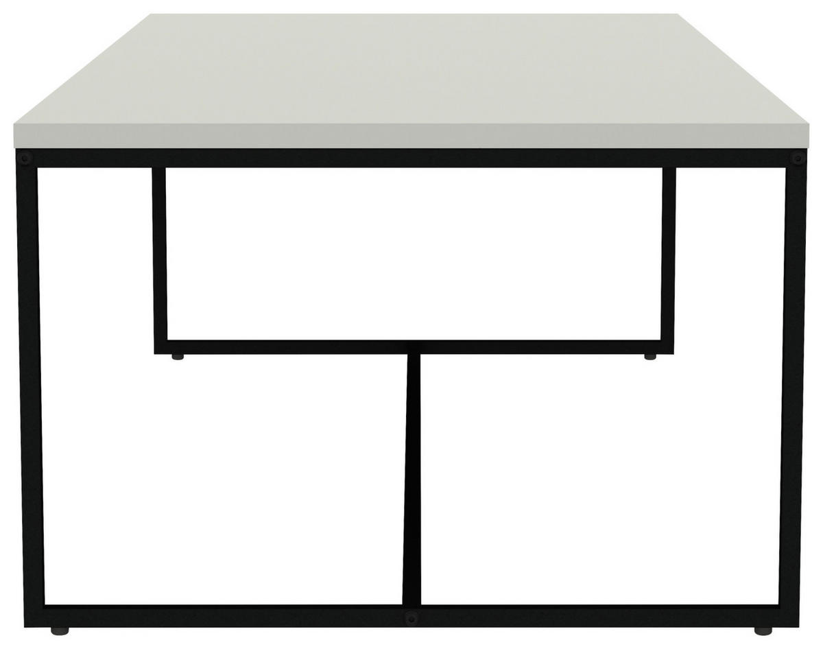 KONFERENČNÍ STOLEK, bílá, kompozitní dřevo, 120/60/40 cm - bílá/černá, Design, kov/kompozitní dřevo (120/60/40cm)
