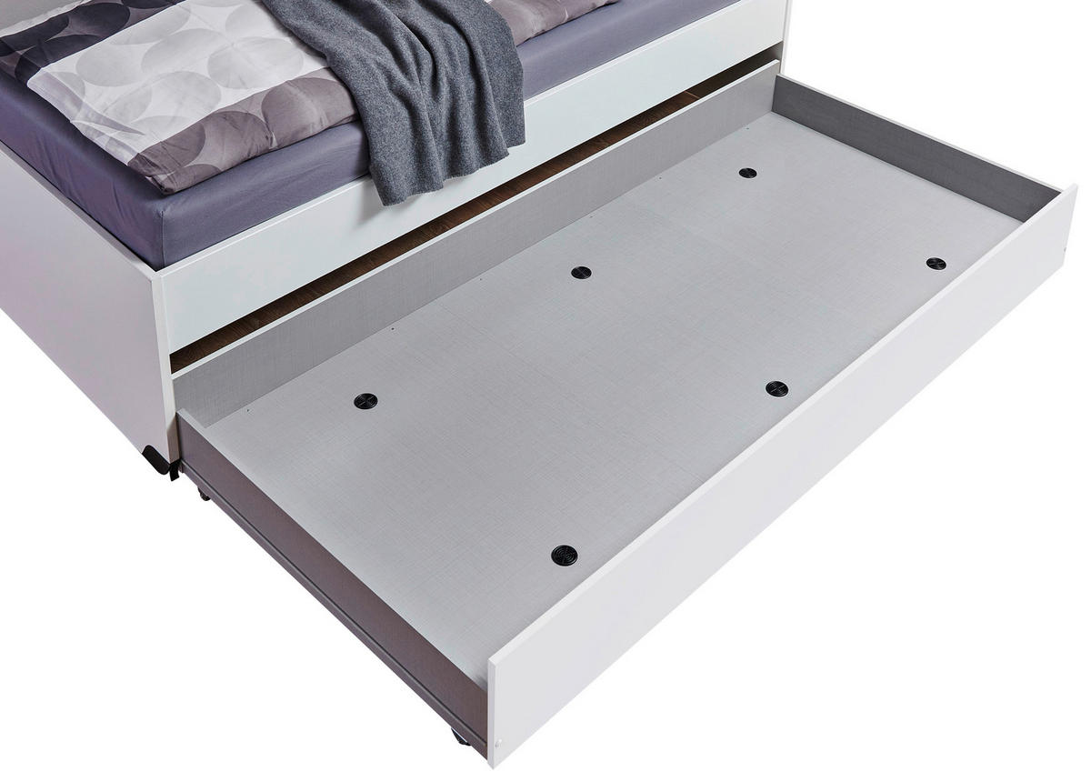 BETTSCHUBKASTEN Weiß  - Weiß, Basics, Holzwerkstoff (199/27/93cm) - Boxxx