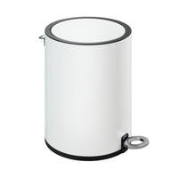 TRETEIMER Monza 3 L  - Schwarz/Weiß, Basics, Kunststoff/Metall (18,5/25,5cm) - Wenko