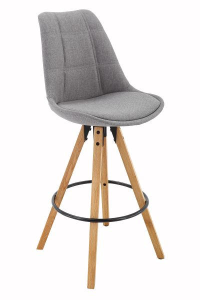 BARSKA STOLICA  boje hrasta, svijetlo siva  drvo, tekstil      - boje hrasta/svijetlo siva, Moderno, drvo/tekstil (49/113,5/56cm) - Xora