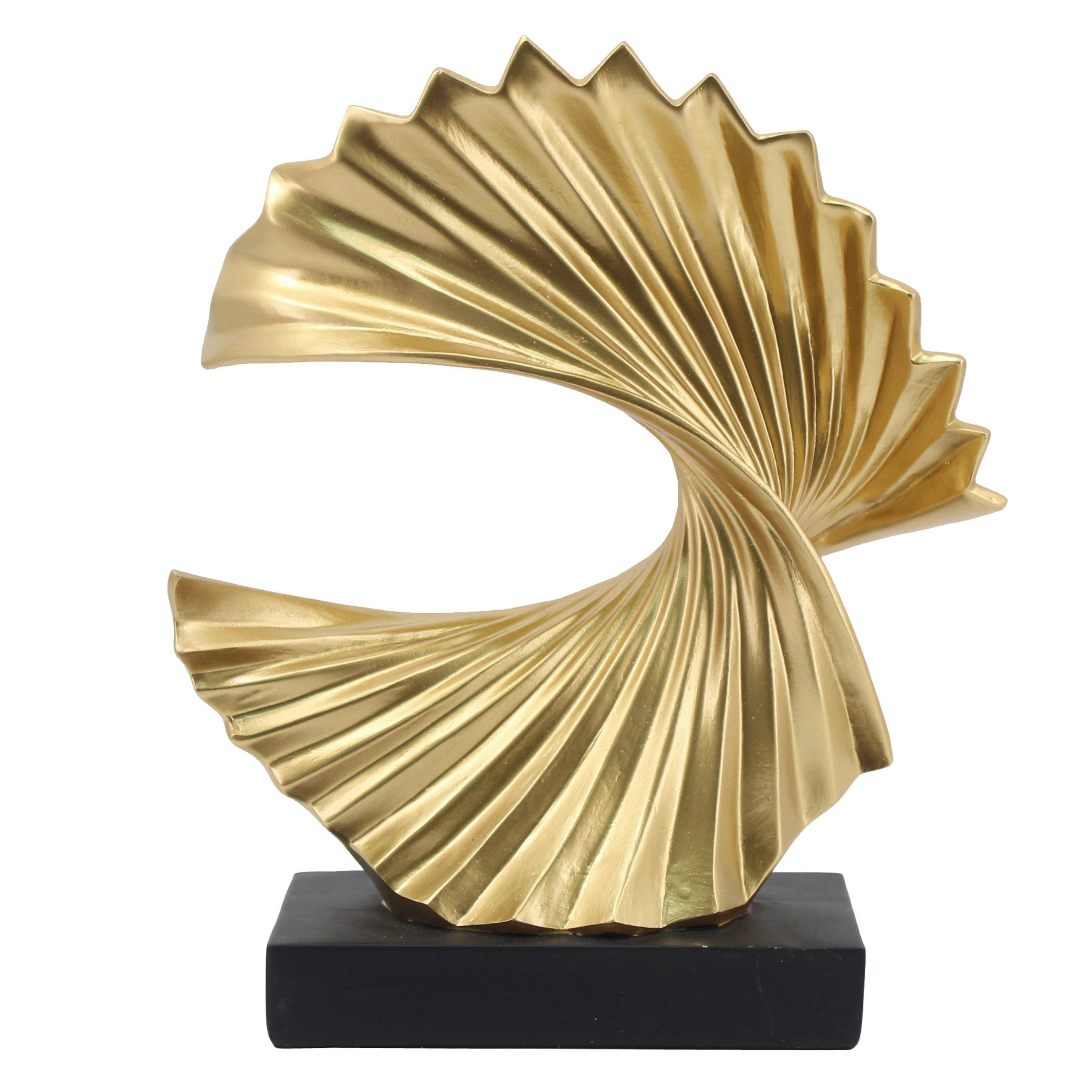 SKULPTUR - Goldfarben/Schwarz, Basics, Kunststoff (24/28,5/11cm) - Ambia Home