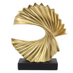 SKULPTUR - Goldfarben/Schwarz, Basics, Kunststoff (24/28,5/11cm) - Ambia Home