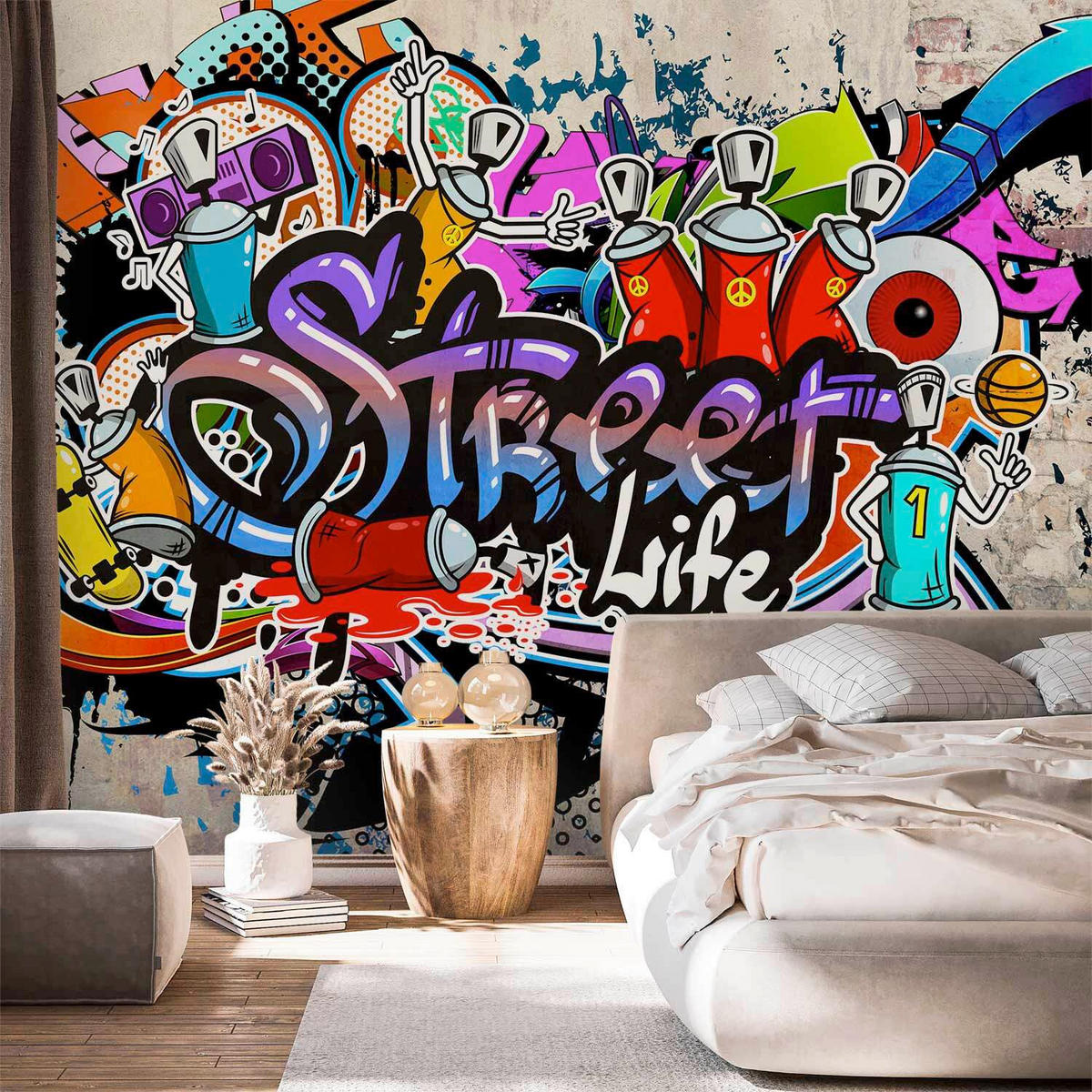 FOTOTAPETE  - Beige/Violett, LIFESTYLE, Textil (250/175cm) - artgeist