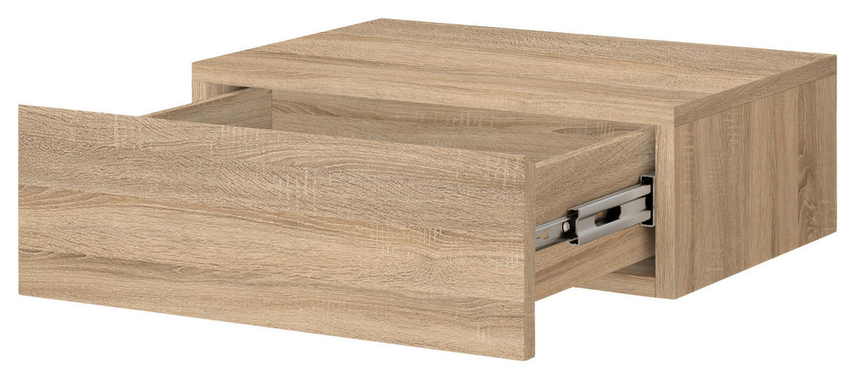 NOČNÝ STOLÍK, dub sonoma, 42/14/30 cm - farba duba/dub sonoma, Modern, kompozitné drevo (42/14/30cm) - Livetastic