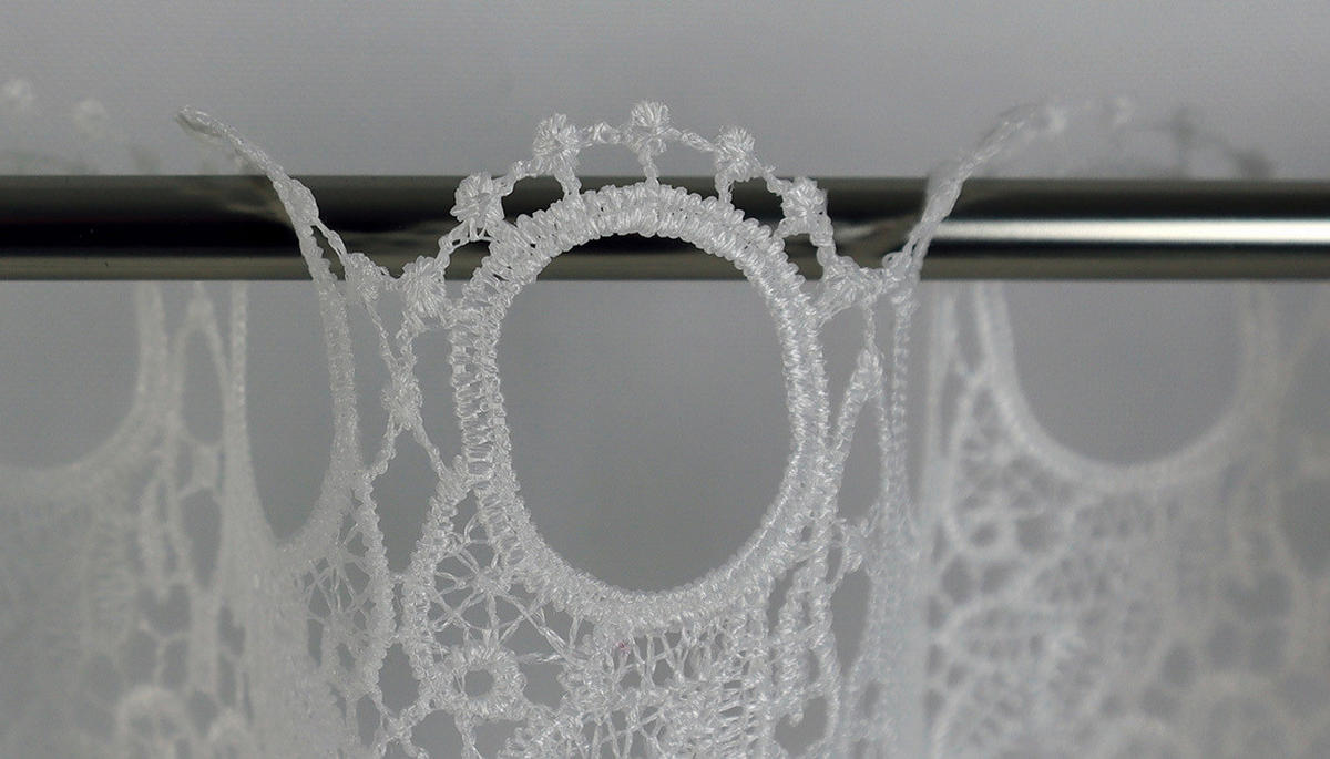 KURZGARDINE   140/48 cm   - Weiß, KONVENTIONELL, Textil (140/48cm)