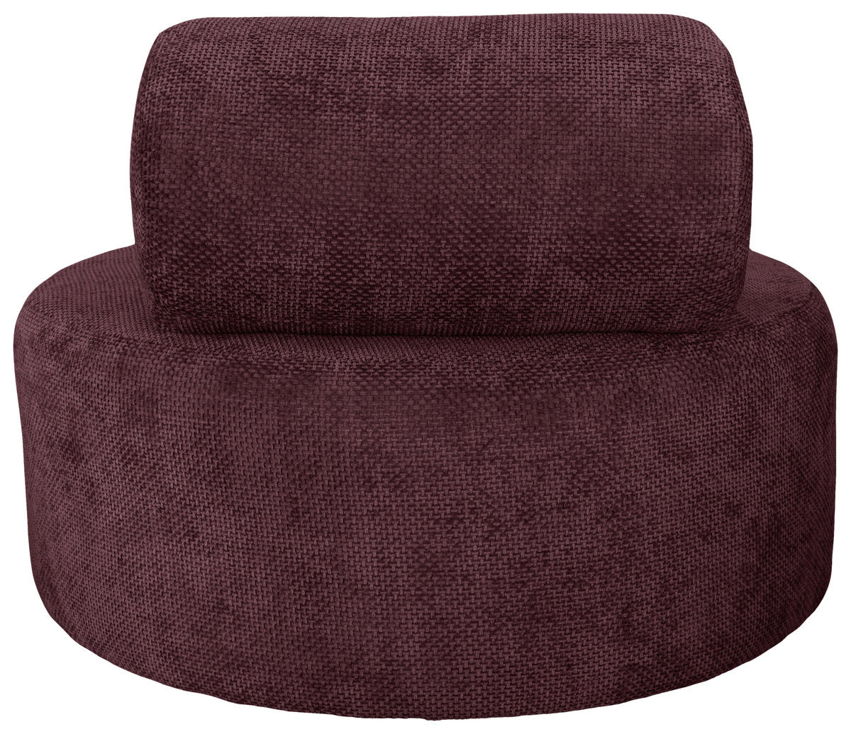 SESSEL in Struktur Bordeaux  - Bordeaux/Schwarz, Basics, Textil/Metall (88/70/88cm) - Livetastic