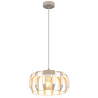 HÄNGELEUCHTE Arlen 35/120 cm   - Sandfarben/Beige, Design, Glas/Textil (35/120cm) - Globo