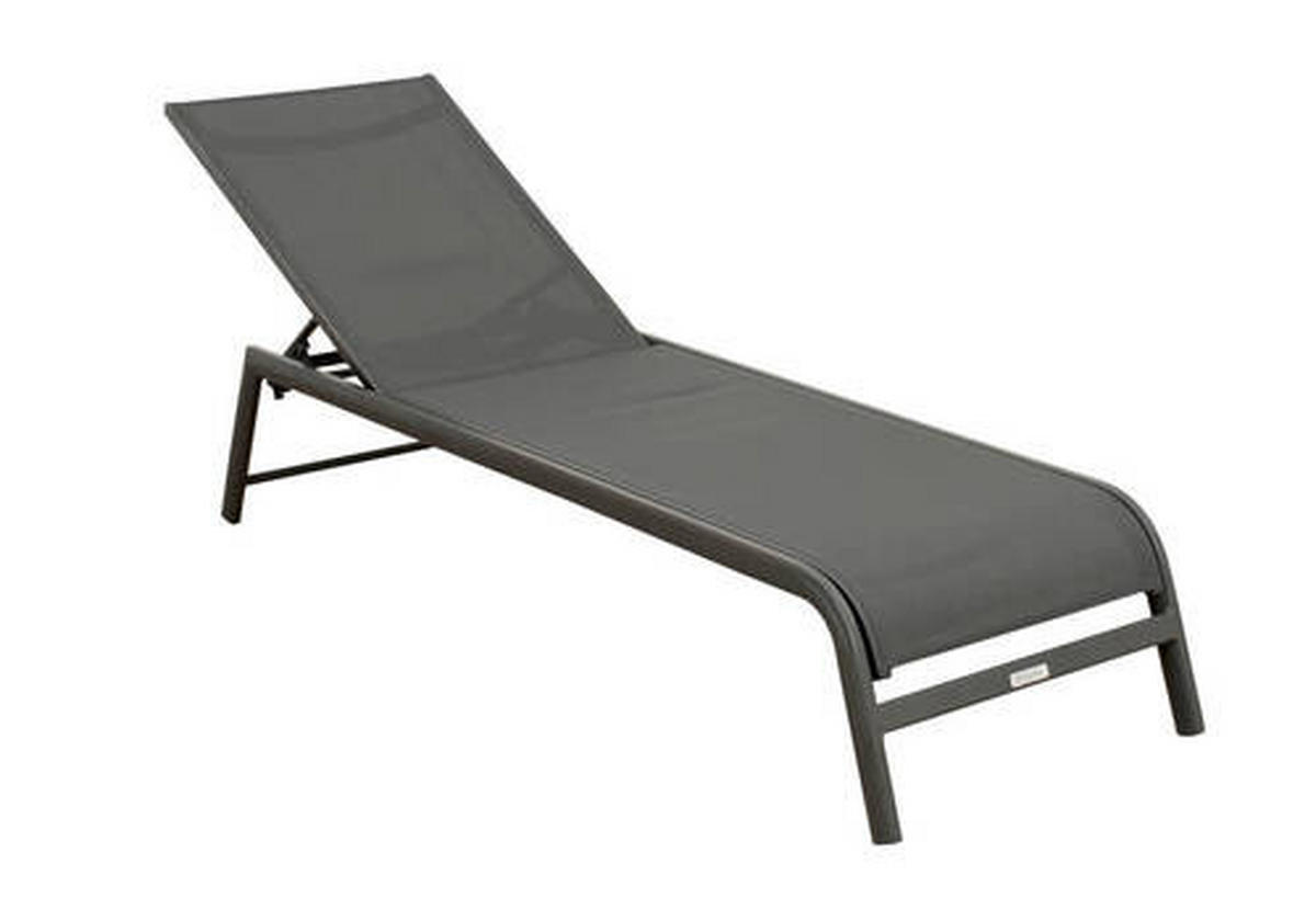 ZÁHRADNÉ LEŽADLO, antracitová - antracitová, Basics, kov/textil (112/60/33cm) - Doppler