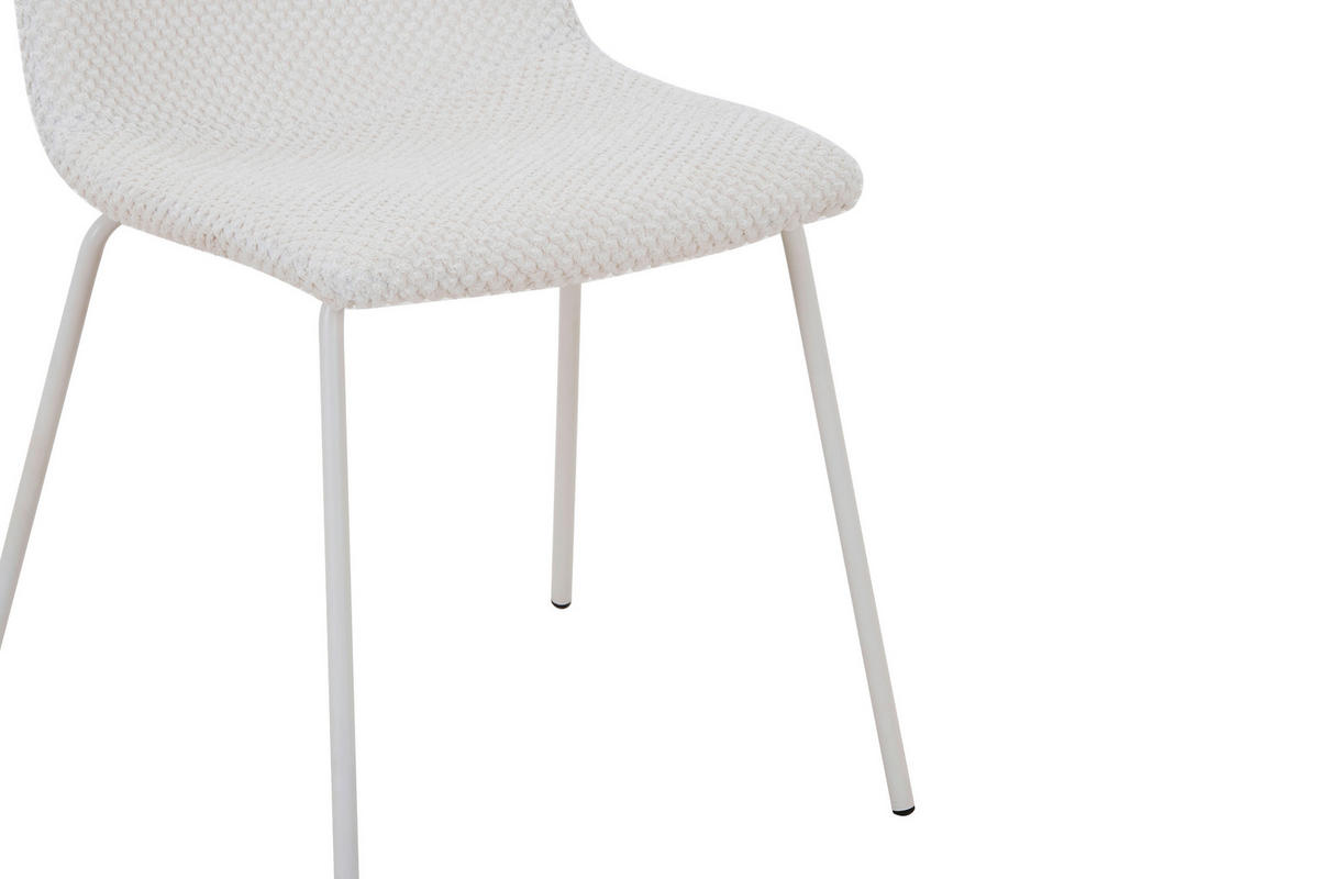 ŽIDLE, bílá - bílá, Design, kov/textil (45/86,5/57cm) - home24