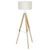 GOLVLAMPA 70/150 cm    - beige/naturfärgad, Natur, metall/trä (70/150cm) - Eglo