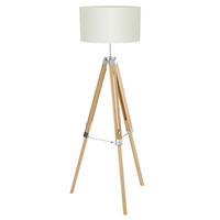 GOLVLAMPA 70/150 cm    - beige/naturfärgad, Natur, metall/trä (70/150cm) - Eglo