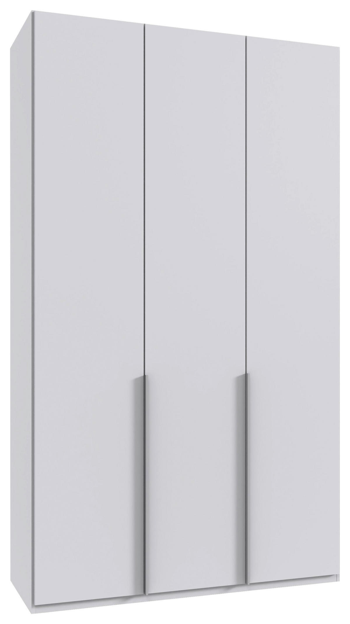 DREHTÜRENSCHRANK in Weiss  - Weiss/Alufarben, Modern, Holzwerkstoff/Metall (135/236/58cm) - MID.YOU