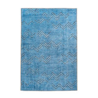 VINTAGE KOBEREC, 120/180 cm, modrá, zlatá - modrá/zlatá, Design, textil (120/180cm)