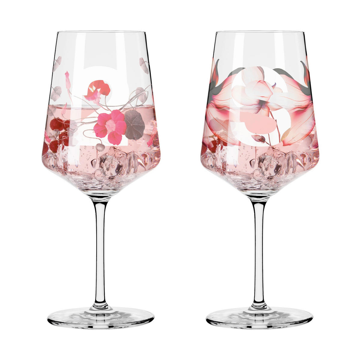 SPRITZERGLAS 544 ml 2-teilig  - Rosa/Weiß, LIFESTYLE, Glas (9,3/9,3/22,5cm) - Ritzenhoff