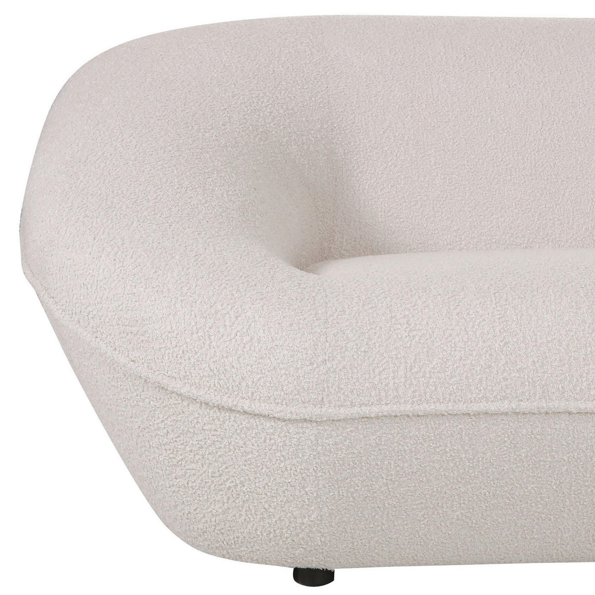 2-SITZER-SOFA Flachgewebe Weiß  - Schwarz/Weiß, KONVENTIONELL, Kunststoff/Textil (223/79/94cm) - Carryhome
