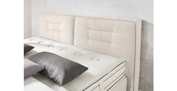 BOXSPRINGBETT 200/200 cm in Beige - Chromfarben/Beige, KONVENTIONELL, Textil (200/200cm) - Dieter Knoll