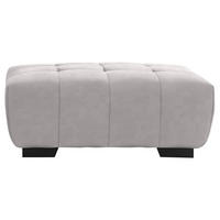 HOCKER Textil Hellgrau  - Hellgrau/Schwarz, Konventionell, Textil/Metall (106/40/72cm) - Hom`in