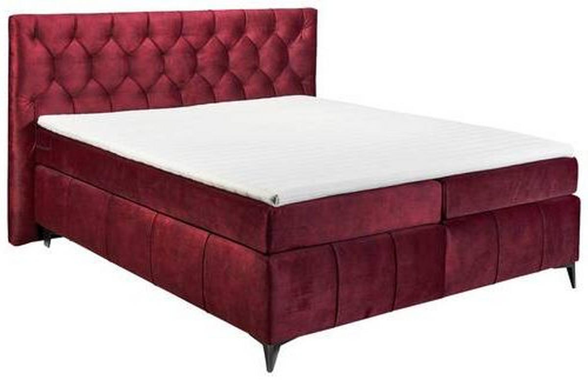 BOXSPRINGBETT 180/200 cm  in Lila  - Bordeaux/Lila, Basics, Holzwerkstoff/Kunststoff (180/200cm) - MID.YOU