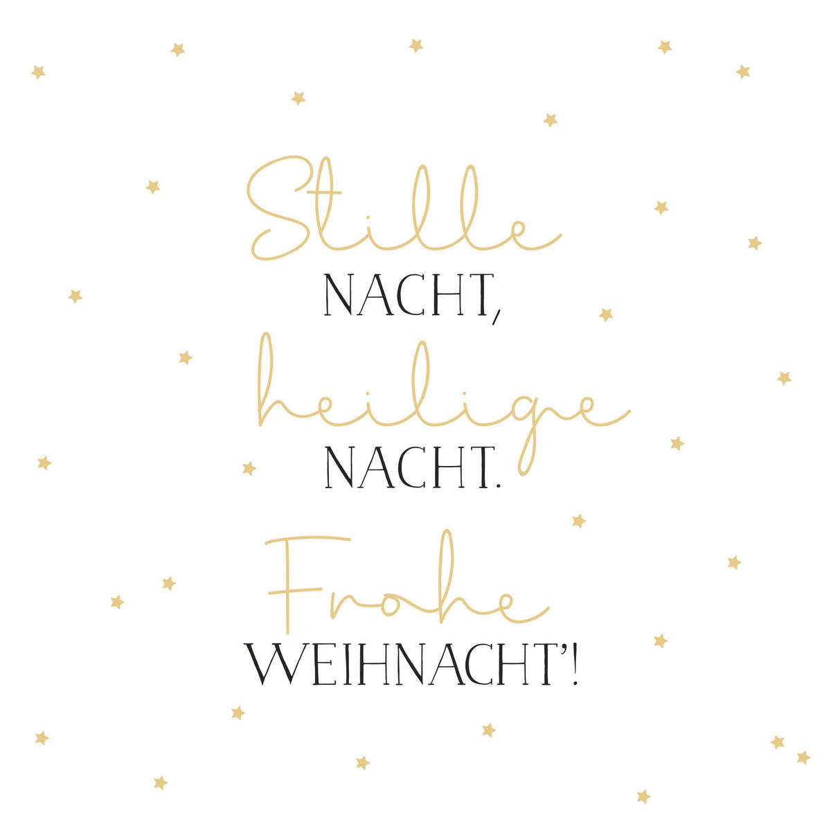 SERVIETTE  33/33 cm  12 Stück  - Goldfarben/Schwarz, Trend, Papier (33/33cm)