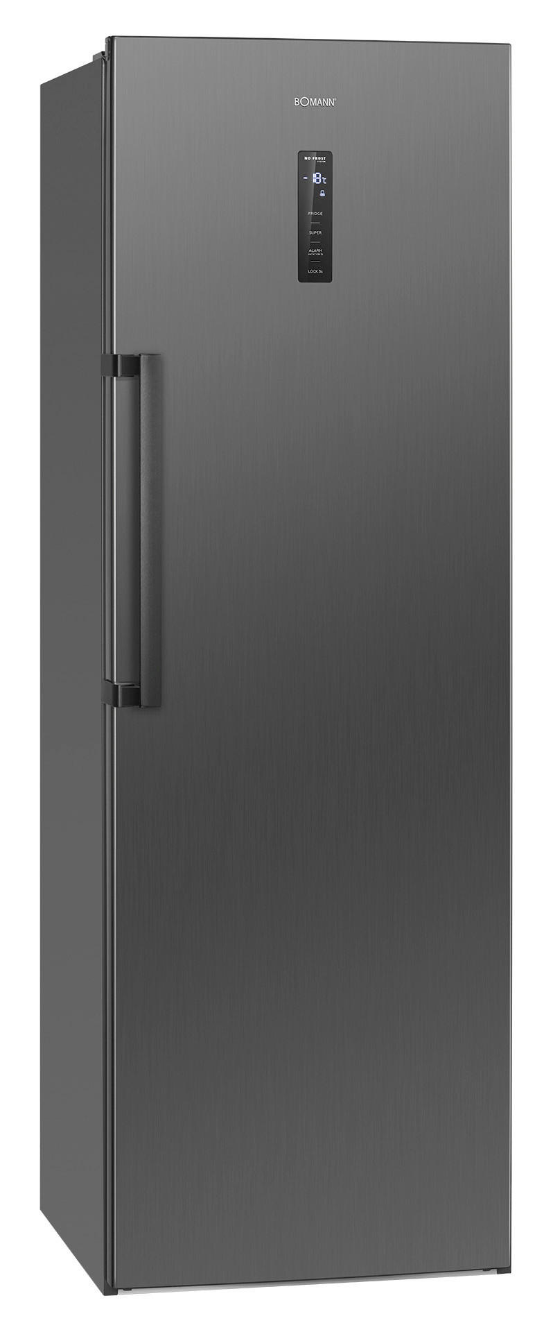GEFRIERSCHRANK KG 7371  - Schwarzchrom, Trend, Kunststoff (60/185/66cm) - Bomann