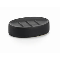 SEIFENSCHALE Keramik  - Schwarz, Basics, Keramik (12,50/8,50/3,00cm) - Kela